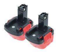 vhbw 2x Batteries compatible avec Bosch GSB 12VE-2, GSB 12, GLI 12, GLI 12V Flash light, Exact 8, GDR 12V outil électrique (1500 mAh, NiMH, 12 V)