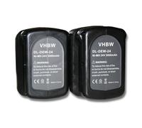 vhbw 2x Batterie compatible avec Dewalt DW006KH, DW006K2XE, DW006K, DW006K-2, DW005K2C, DW005K2H, DW005K-2 outil électrique (3000 mAh, NiMH, 24 V)
