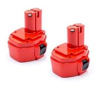 vhbw 2x NiMH batterie 1500mAh (14.4V) pour outil électrique outil Powertools Tools Makita 6280DWALE, 6281, 6281D, 6281DWPE, 6333D, 6333DA, 6333DWA