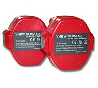 vhbw 2X Batterie Compatible avec Makita 6339DWDE, 6336DWDE, 6337DWAE, 6337D, 6337DWDE, 6337DWFE, 6337DWDESP Outil électrique (3000 mAh, NiMH, 14,4 V)