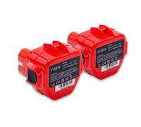 vhbw 2x batterie compatible avec Makita 6914DWAE, 6914DWB, 6914DWBE, 6914DWDE, 6916D, 6916DWD, 6916DWDE outil électrique (1500mAh NiMH 12V)