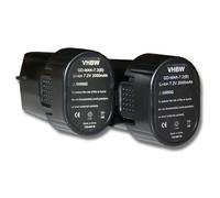 vhbw 2x Batterie compatible avec Makita TD021, TD020D, TD020DSE, TD020DS, TD020DSW, TD020DSEW, TD020DW outil électrique (2000 mAh, Li-ion, 7,2 V)