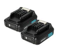 vhbw 2x Batterie compatible avec Makita UM600DZX, UM600DZ, UM600DWYEX, UR100, UR100DSME, UR100D outil électrique (2000 mAh, Li-ion, 12 V)