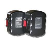 vhbw 2x Batterie compatible avec Spit HDI 244 outil électrique (3000 mAh, NiMH, 14,4 V)