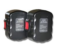 vhbw 2x Batterie compatible avec Spit HDI 244 | outil électrique (3000 mAh, NiMH, 14,4 V)