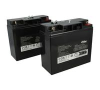vhbw 2x Batterie remplacement pour APC AP1250, AGM09, RBC7, BT12-18, RBC50 pour ASI (18000mAh, 12V, AGM)