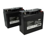 vhbw 2X Batterie Remplacement pour APC AP1250, AGM09, RBC7, BT12-18, RBC50 pour ASI (18000mAh, 12V, AGM)