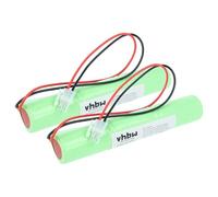 vhbw 2X Batterie Remplacement pour Baes 329055240 | pour éclairage d'issue de secours (2500mAh, 3,6V, NiCd)