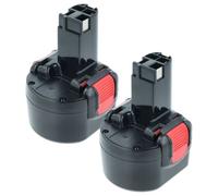 vhbw 2x Batterie remplacement pour Bosch 2 607 335 461, 2 607 335 453, 2 607 335 373, 2 607 335 272 pour outil électrique (3000 mAh, NiMH, 9,6 V)