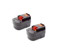 vhbw 2x Batteries compatible avec Black & Decker BDID1202, CD1200SK, CD12SFK, CDC1200K, CDC120AK outil électrique (1500mAh NiMH 12 V)
