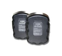 vhbw 2x Batteries compatible avec Bosch GSB 12VE-2, GSB 12, GLI 12, GLI 12V Flash light, Exact 8, GDR 12V outil électrique (3000 mAh, NiMH, 12 V)