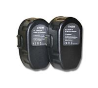 vhbw 2x Batteries compatible avec Dewalt DC527 FlashLight, DC530KA, DC550KA, DC546K, DC545K, DC550B, DC550 outil électrique (3000 mAh, NiMH, 18 V)