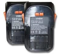 vhbw 2x Batteries compatible avec Ridgid R840086, R840087 outil électrique (1500 mAh, Li-ion, 18 V) G