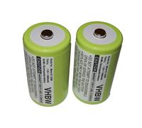 vhbw 2x Batteries NiMH 3000mAh PerfectPro radio de chantier, radio extérieure, radio de jardin et de camping Fatbox Mono D, HR20, KR20, LR20, R20