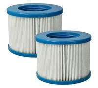 vhbw 2x Cartouche filtrante compatible avec Arebos 12 V 35 W, 50 W spa, bain à remous - Filtre de rechange bleu / blanc