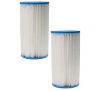 vhbw 2x Cartouche filtrante compatible avec Intex EasyPool piscine pompe de filtration - Filtre à eau, blanc / bleu