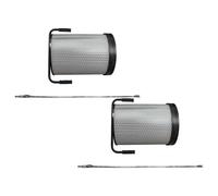 vhbw 2x Cartouche filtrante poussières fines compatible avec Holzmann unité d'aspiration ABS1500FF aspirateur à copeaux - Avec brosse de nettoyage