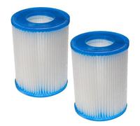 vhbw 2x Cartouche filtrante remplacement pour Bestway FD2137, Typ II pour piscine pompe de filtration - Filtre à eau, blanc / bleu