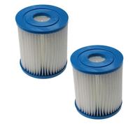 vhbw 2x Cartouche filtrante remplacement pour Bestway Flowclear filtre taille 1 (58093) pour piscine pompe de filtration - Filtre à eau, blanc / bleu