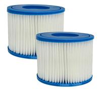 vhbw 2x Cartouche filtrante type VI remplacement pour Bestway 58239-6, 90352E, 58323, 60311 pour spa, bain à remous - Filtre de rechange bleu / blanc
