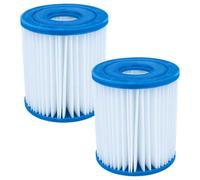 vhbw 2X Cartouches filtrantes Compatible avec Intex 28111EH Easy Set Pool | piscine pompe de filtration, filtre à eau blanc / bleu