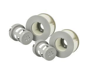 vhbw 2x Cartouches filtrantes compatible avec MSpa Elite piscine pompe de filtration, filtre à eau gris / blanc