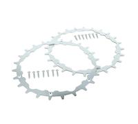 vhbw 2x Crampon compatible avec Gardena SILENO city Auto Life, Life 1000, 600 robot tondeuse - acier inox, 24 dents