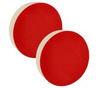 vhbw 2x Eponge de polissage compatible avec Makita ponceuses excentriques et à vibration - 13 cm diam. de travail, rouge, blanc
