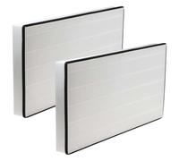 vhbw 2x Filtres compatible avec Vallox ValloPlus 450 SC, 450 SE appareil de ventilation - Filtre à air F7, 45,3 x 22,5 x 5,2 cm noir / blanc