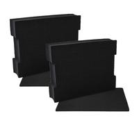 vhbw 2x Insert en mousse avec plaque de fond compatible avec Sortimo L-Boxx 136 coffre à outils - mousse personnalisable, noir
