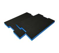 vhbw 2x Insert en mousse compatible avec Bosch Sortimo L-Boxx 4.0 LB4 coffre à outils - mousse rigide, bleu