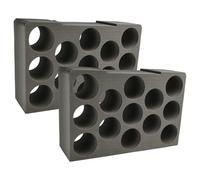 vhbw 2x Insert pour cartouches de mousse compatible avec Bosch Sortimo Varoboxx 4 coffre de transport - Garniture pour 13 cartouches noir