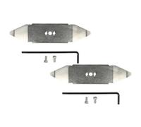 vhbw 2x Lames compatible avec Robomow RT300, PRD9001YR, PRD9001YW, PRD9001YG tondeuse - Lames de rechange, argenté, acier inoxydable