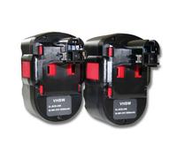 vhbw 2x NiMH batterie 3000mAh (24V) pour outil électrique outil Powertools Tools Bosch GSB 24VE-2, GSR 24VE-2, GST 24V, PSB 24VE-2, SAW 24V