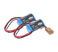 vhbw 2x Pile compatible avec Omron GT600, CVM1D PLC Contrôleur Logique Programmable (1700mAh, 3,6V, Li-SOCl2)