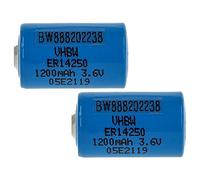 vhbw 2X Piles au Lithium ER14250 Remplacement pour 60-0576-100, 6135-99-770-2535 - Piles spéciales (1200mAh, 3,6V, Li-SOCl2)