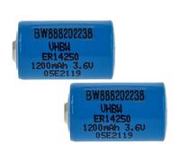 vhbw 2x Piles au lithium ER14250 remplacement pour VL1/2AA, XL-050F - Piles spéciales (1200mAh, 3,6V, Li-SOCl2)