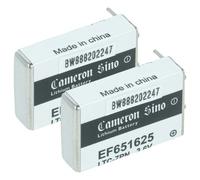 vhbw 2x Piles spéciales EF651625 - Batteries non-rechargeables avec broches à souder (750mAh, 3,6V, Li-SOCl2)