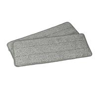 vhbw 2x Serpillères compatible avec Clean Maxx 09996 balai nettoyant - polyester, gris / blanc