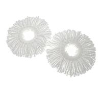 vhbw 2x Serpillères remplacement pour Leifheit 52094 pour balai nettoyant - Tête de rechange, microfibre, blanc