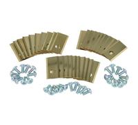 vhbw 30x Lames compatible avec Einhell Freelexo tondeuse - Lames de rechange, or / argenté, apatite de titane