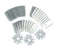 vhbw 30x Lames compatible avec Husqvarna Automower 435X AWD NERA, 430X NERA, 415X tondeuse - Lames de rechange, argenté, acier