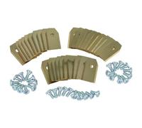 vhbw 30x Lames compatible avec McCulloch Rob R1000, Rob R600 tondeuse - Lames de rechange, or / argenté, apatite de titane