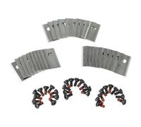 vhbw 30x Lames compatible avec Scheppach Practixx PX-RRM-600Wi tondeuse - Lames de rechange, argenté, acier inoxydable