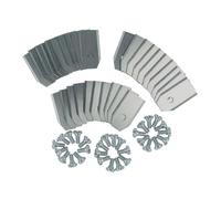 vhbw 30x Lames compatible avec Yard Force MB800, MB400, NX60i, NX80i, NX100i, Mowbest 805 tondeuse - Lames de rechange, argenté, acier