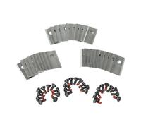 vhbw 30x Lames remplacement pour Kress KRE11004499000, 6924328318552 pour tondeuse - Lames de rechange, argenté, acier inoxydable