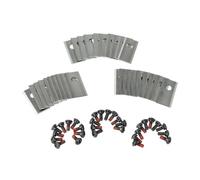 vhbw 30x Lames remplacement pour Scheppach 4046664200673 | 7913001602 pour tondeuse - Lames de rechange, argenté, acier inoxydable