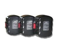 vhbw 3x Batterie compatible avec Bosch PSR 14.4-2, PSR 14.4VE-2(/B), PSR1440, PSR1440/B, PST 14.4V, PSR 140 outil électrique (3000 mAh, NiMH, 14,4 V)
