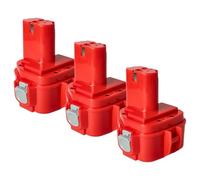 vhbw 3X Batterie Compatible avec Makita 6217DWDE, 6216DWFE, 6217D, 6216DWBE, 6216D, 6216DWDE, 6213DWBLE Outil électrique (1500 mAh, NiMH, 12 V)