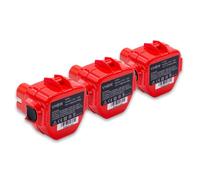 vhbw 3x batterie compatible avec Makita 6270DWE, 6270DWPE, 6271D, 6271DWAE, 6271DWAET2, 6271DWALE, 6271DWE outil électrique (1500mAh NiMH 12V)